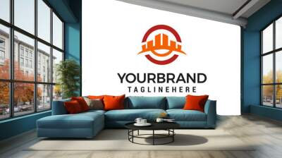 Creative Building Concept Logo Design Template Wall mural