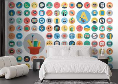 Design tool editor flat icon concept Wall mural