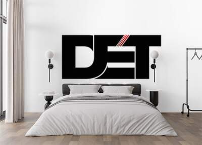 DET letter monogram logo design vector Wall mural