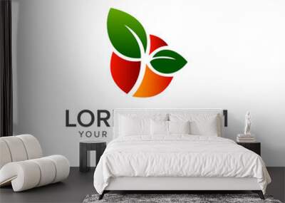 fruit logo design concept template Wall mural