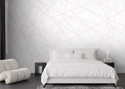 Hand drawn lines. Abstract pattern wave simple seamless, background. pink transparent material in triangle diamond shapes in random geometric pattern. Distress overlay vector textures. Wall mural