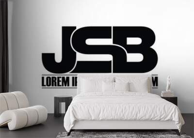 JSB letter monogram logo design vector Wall mural