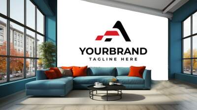 Letter A Logo, perfect for your corporate identity. Racing logo design concept template. Wall mural