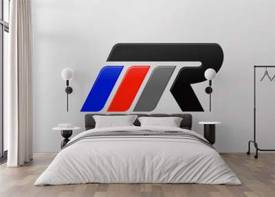 letter MR racing logo design template Wall mural