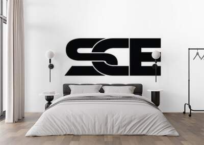 SCE letter monogram logo design vector Wall mural