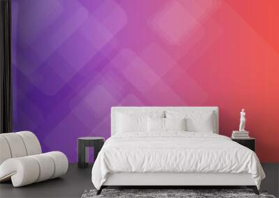 Texture pattern gradient pink voilet background with square and rectangular shapes Wall mural