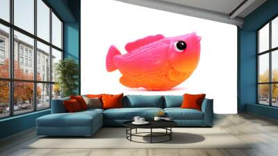 fish toy isolated on white background Wall mural