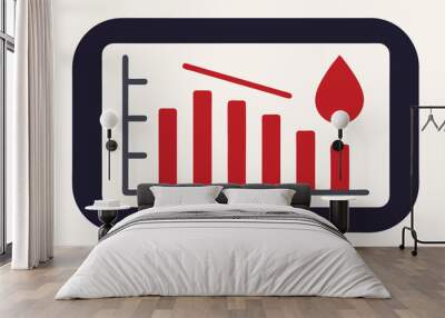 dashboard  blood line icon C.eps Wall mural