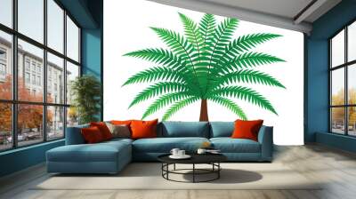 fern tree white background K.eps Wall mural