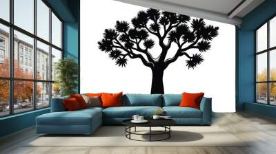 Joshua tree white background B.eps Wall mural