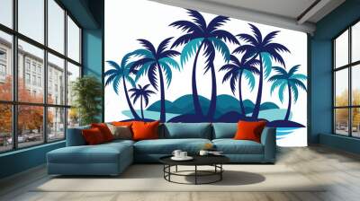 palm trees with water C.eps Wall mural