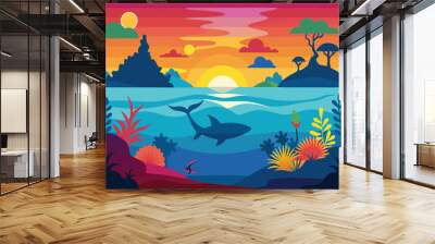 Surface ocean I.eps Wall mural