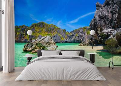 Mountain cliff at El Nido, Philippines Wall mural