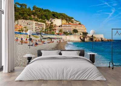 Plage Blue Beach in Nice, France Wall mural