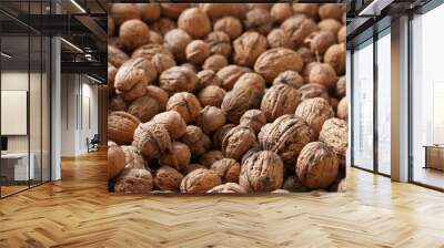 Whole wallnuts background Wall mural