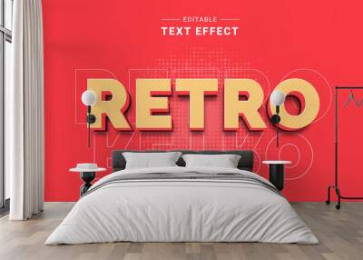 Editable Text Effect Mockup. Vector Graphic Style Wall mural