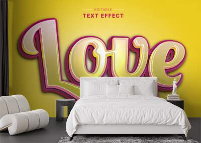 Editable text style effect - Gold text style theme Wall mural