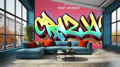 Editable text style effect - Graffiti text style theme.. Wall mural