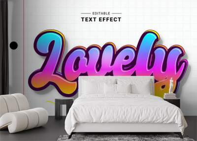 Editable text style effect - Graffiti text style theme.
 Wall mural