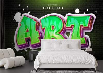 Editable text style effect - Graffiti text style theme. Wall mural