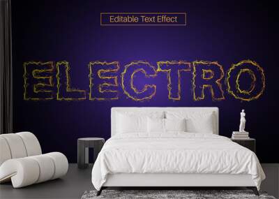 Electro Editable Text Effect Wall mural