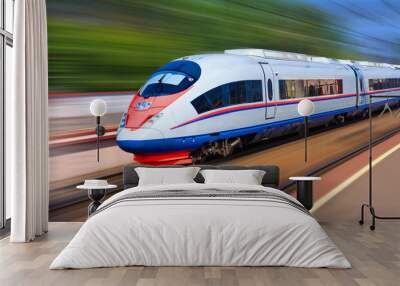 modern train at high speed Wall mural