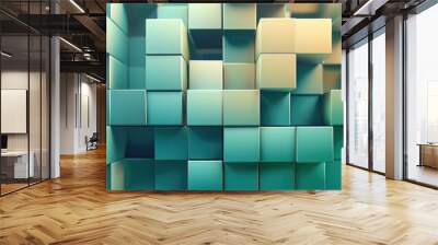 Geometric blocks abstract wallpaper and background Wall mural