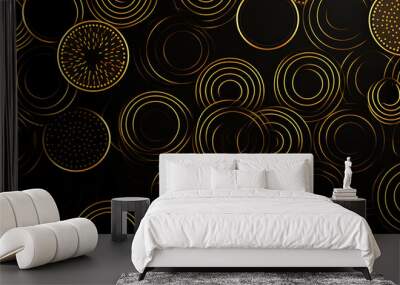 Gradient art deco pattern design Wall mural