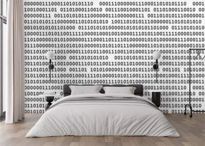 Binary computer code seamless pattern vector background Wall mural