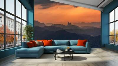 The beautiful landscape of Taif city of Saudi Arabia Wall mural