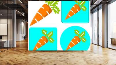 carrot seamless pattern Wall mural