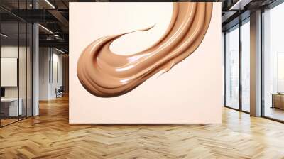 Liquid foundation splash element, fluid cosmetic cream 3d rendering. Wall mural