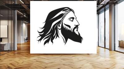 logo of jesus on white background Wall mural