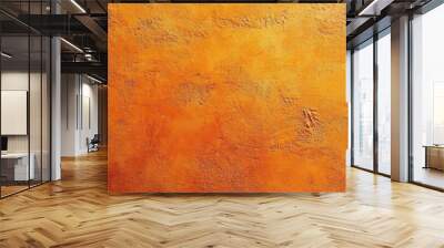 Orange rough wall, grunge texture background for interior decoration Wall mural