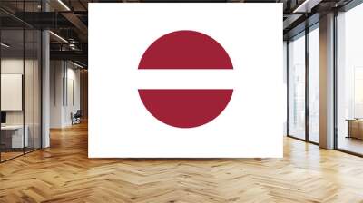 Round Latvia flag emblem design element Wall mural