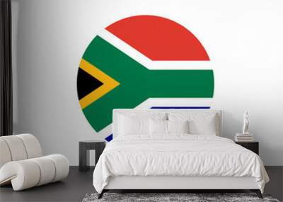 Round South Africa country flag design element Wall mural