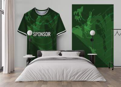 Soccer jersey design for sublimation
Front back tshirt design. Sports design for football, racing, cycling, gaming jersey vector. Wall mural