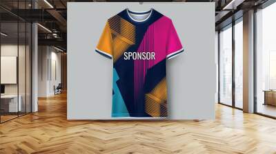 Sports jersey and t-shirt template sports jersey design vector. Sports design for football, racing, gaming jersey. Vector. Wall mural