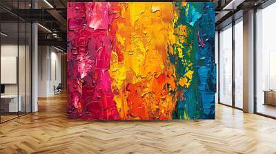 Abstract painting mixes many colors and textures for backgrounds and wallpapers   Wall mural