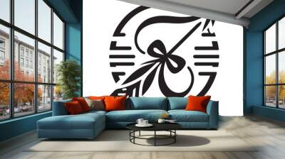 Download Bow and Arrow Silhouette Vectors – Ideal for Historical and Nature Themes Wall mural