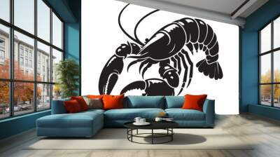 Lobster silhouette vector illustration Wall mural