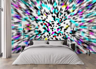 A colorful, blurry image with a white background. The colors are bright and vibrant, creating a sense of energy and excitement. The image appears to be a digital art piece, with the colors Wall mural