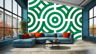 nigeria flag pattern. mandala background. vector illustration Wall mural