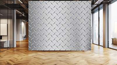 background of metal diamond plate Wall mural