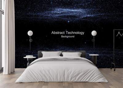 abstract technology background with light effect Wall mural