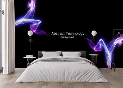 abstract technology background with light effect Wall mural