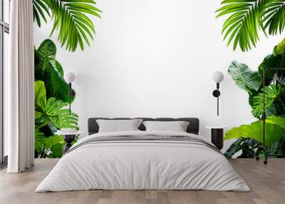 Green leaves Plant isolated Wall mural