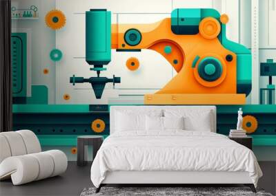 Eco-friendly production plant Wall mural