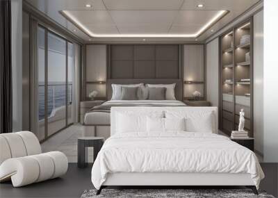 Ocean-view luxury suite with balcony Wall mural