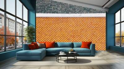 tradition temple roof tile Wall mural